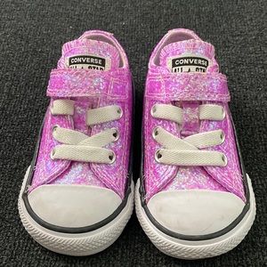 Lilac glitter water proof converse